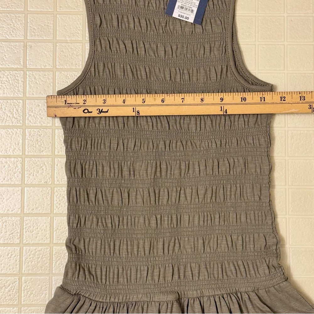 Universal Thread Smocked Knit Maxi A-Line Dress - Olive Green Size XS - Picture 3 of 6
